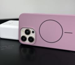 iPhone Slim MagSafe Silicon Kılıf - Eflatun