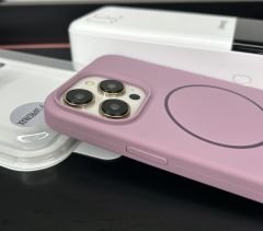 iPhone Slim MagSafe Silicon Kılıf - Eflatun