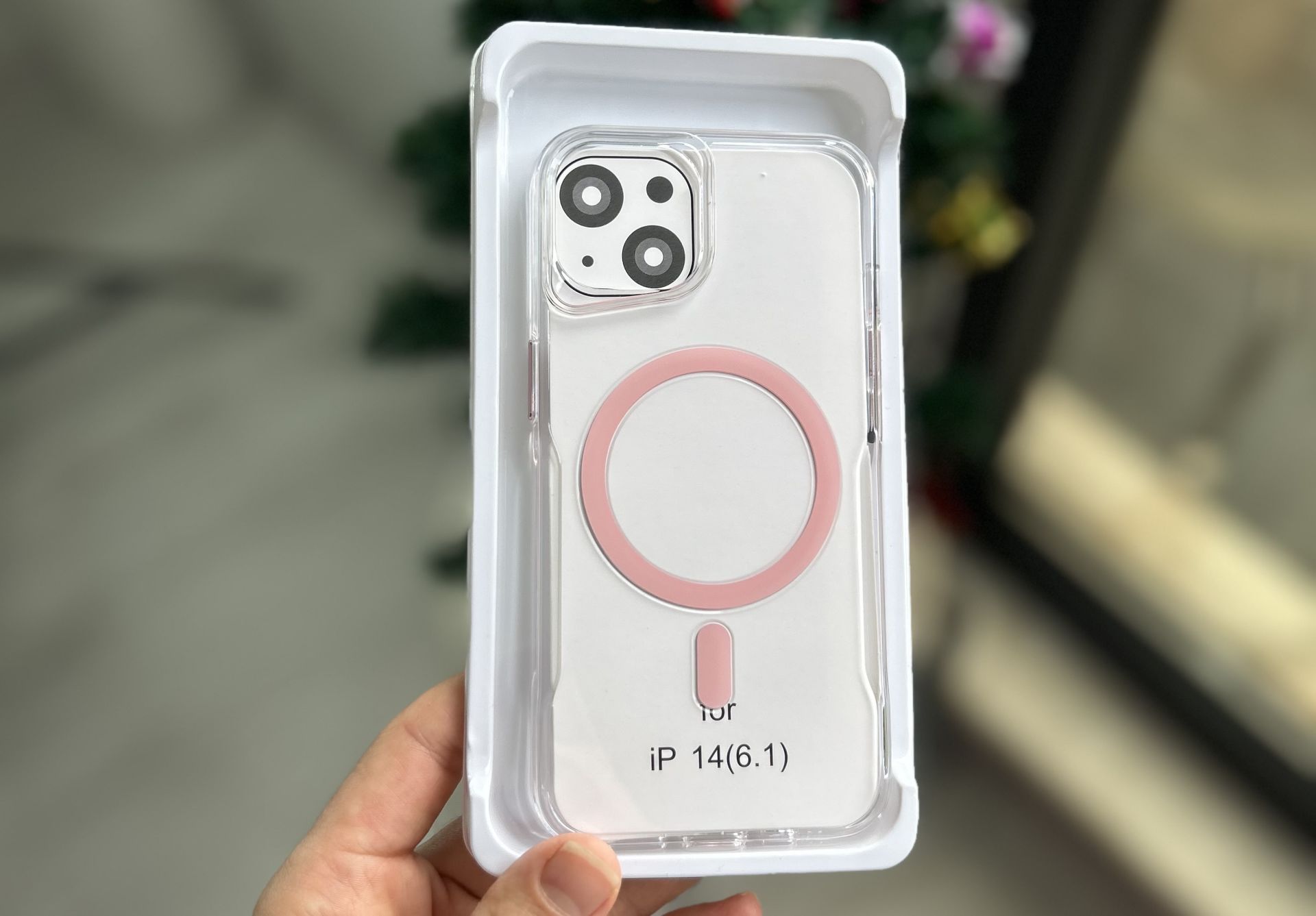 Nox MagSafe Şeffaf Kılıf - Kum Pembe