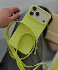 iPhone MagSafe Özellikli Silicon Kılıf - Neon Sarı