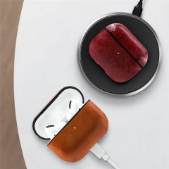 Airpods Pro Kancalı Deri Kılıf -  Koyu Kahverengi