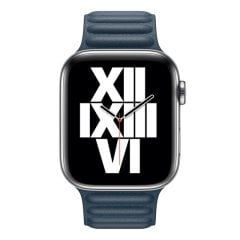 Apple Watch Baklalı Deri Loop - Lacivert