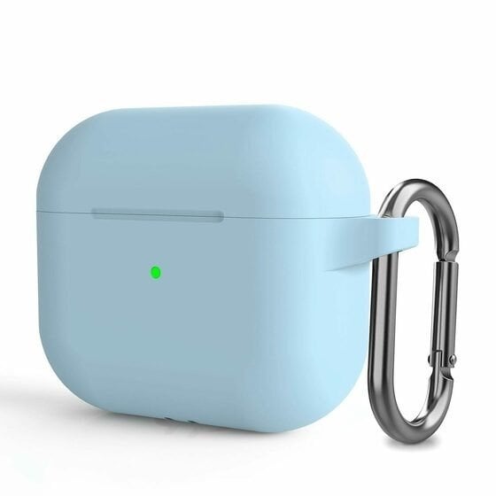 Airpods 3.Nesil Kancalı Silicon Kılıf - Bebe Mavi