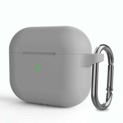 Airpods 3.Nesil Kancalı Silicon Kılıf - Titanyum