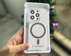 Nox MagSafe Şeffaf Kılıf - Titanyum