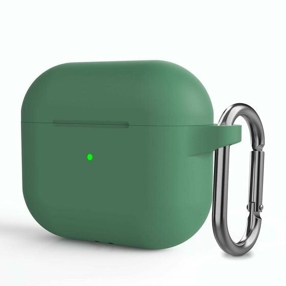 Airpods 3.Nesil Kancalı Silicon Kılıf - Çam Yeşili