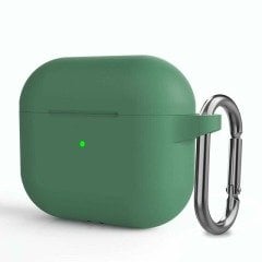 Airpods 3.Nesil Kancalı Silicon Kılıf - Çam Yeşili
