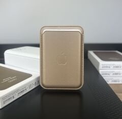 Apple MagSafe Özellikli Deri Cüzdan - Gold