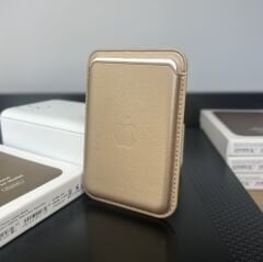 Apple MagSafe Özellikli Deri Cüzdan - Gold