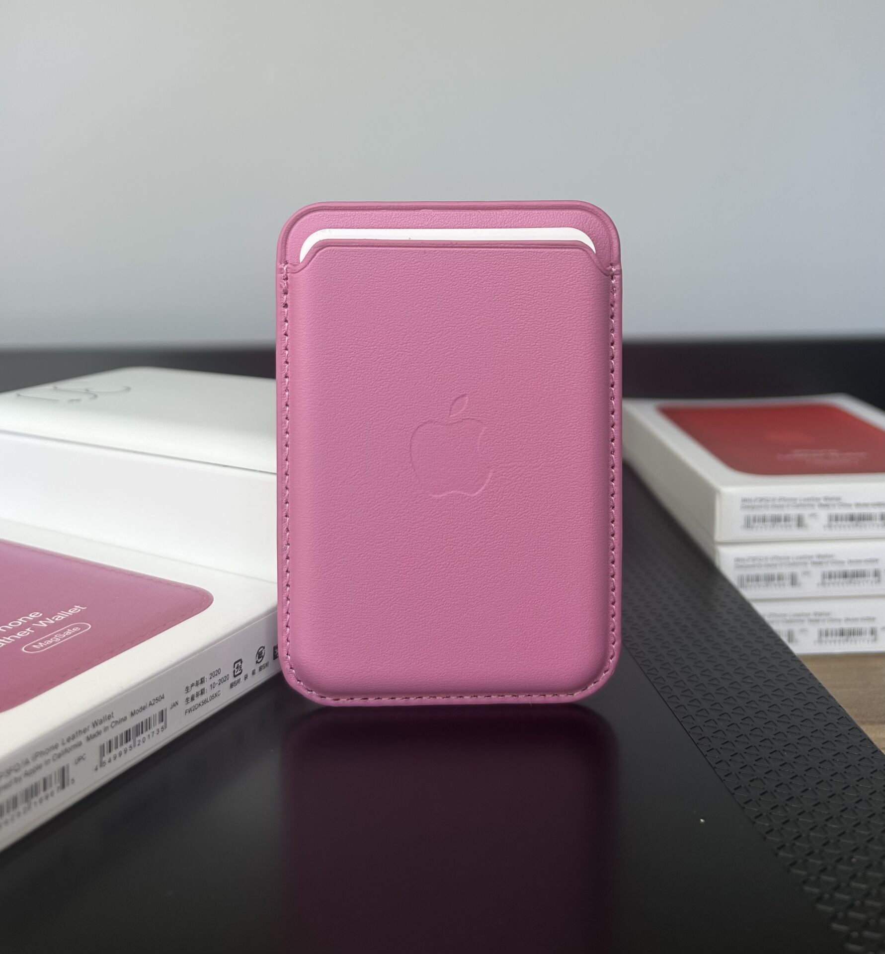 Apple MagSafe Özellikli Deri Cüzdan - Orkide Pembe