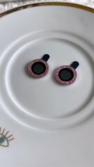 iPhone Simli Lens Koruyucu - Pembe