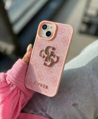 iPhone Guess Deri Kılıf - Pembe