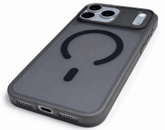 iPhone Ultra İnce Mat Şeffaf Kılıf - Siyah