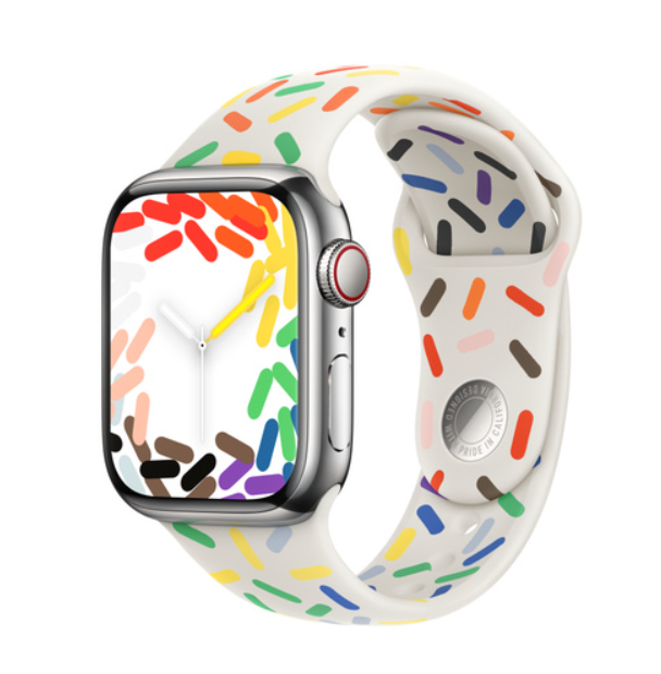 Apple Watch Silicon Kordon - Pride Edition Beyaz