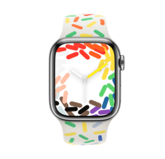 Apple Watch Silicon Kordon - Pride Edition Beyaz