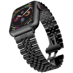 Apple Watch Rolex Çelik Loop Kordon - Siyah