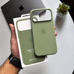 iPhone MagSafe Özellikli Silicon Kılıf - Açık Yosun