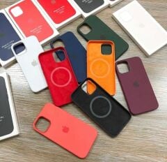 iPhone MagSafe Özellikli Silicon Kılıf - Açık Yosun