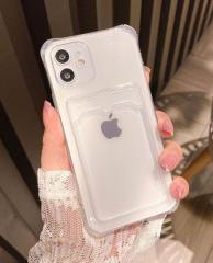 iPhone Darbe Emici Şeffaf Kartlık Kılıf