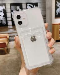 iPhone Darbe Emici Şeffaf Kartlık Kılıf
