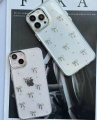 iPhone Simli Fiyonk Şeffaf Silicon Kılıf