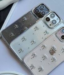iPhone Simli Fiyonk Şeffaf Silicon Kılıf