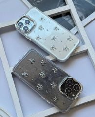 iPhone Simli Fiyonk Şeffaf Silicon Kılıf