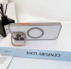 iPhone Nucleus Şeffaf MagSafe Kılıf - Titanyum Naturel