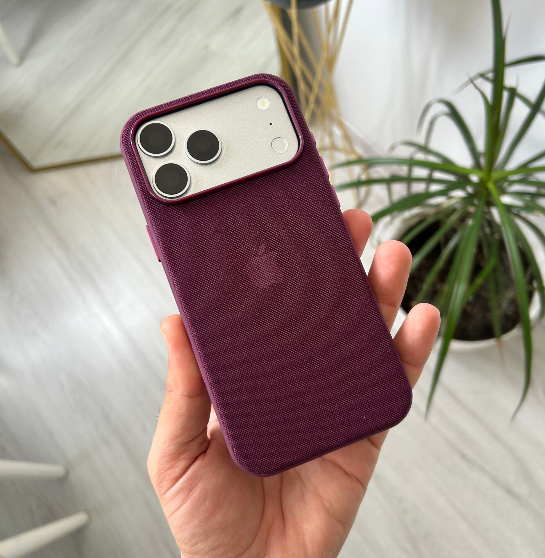 iPhone TechWoven Dokuma MagSafe Kılıf - Burgonya