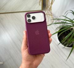 iPhone TechWoven Dokuma MagSafe Kılıf - Burgonya