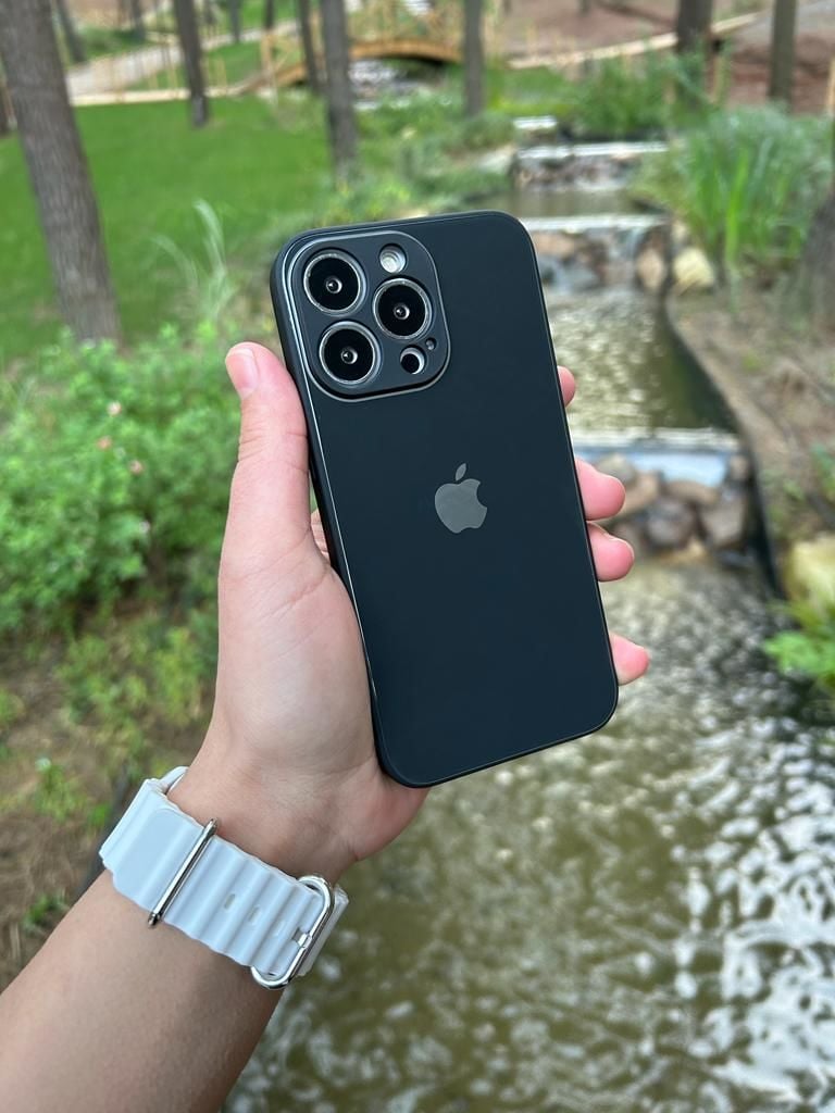 iPhone Cam Kılıf - Siyah