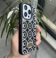 Diamond Taşlı Silicon Kılıf - Siyah
