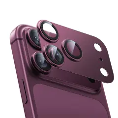 iPhone Full Kamera Lens Koruyucu - Burgonya