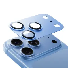 iPhone Full Kamera Lens Koruyucu - Sky Blue