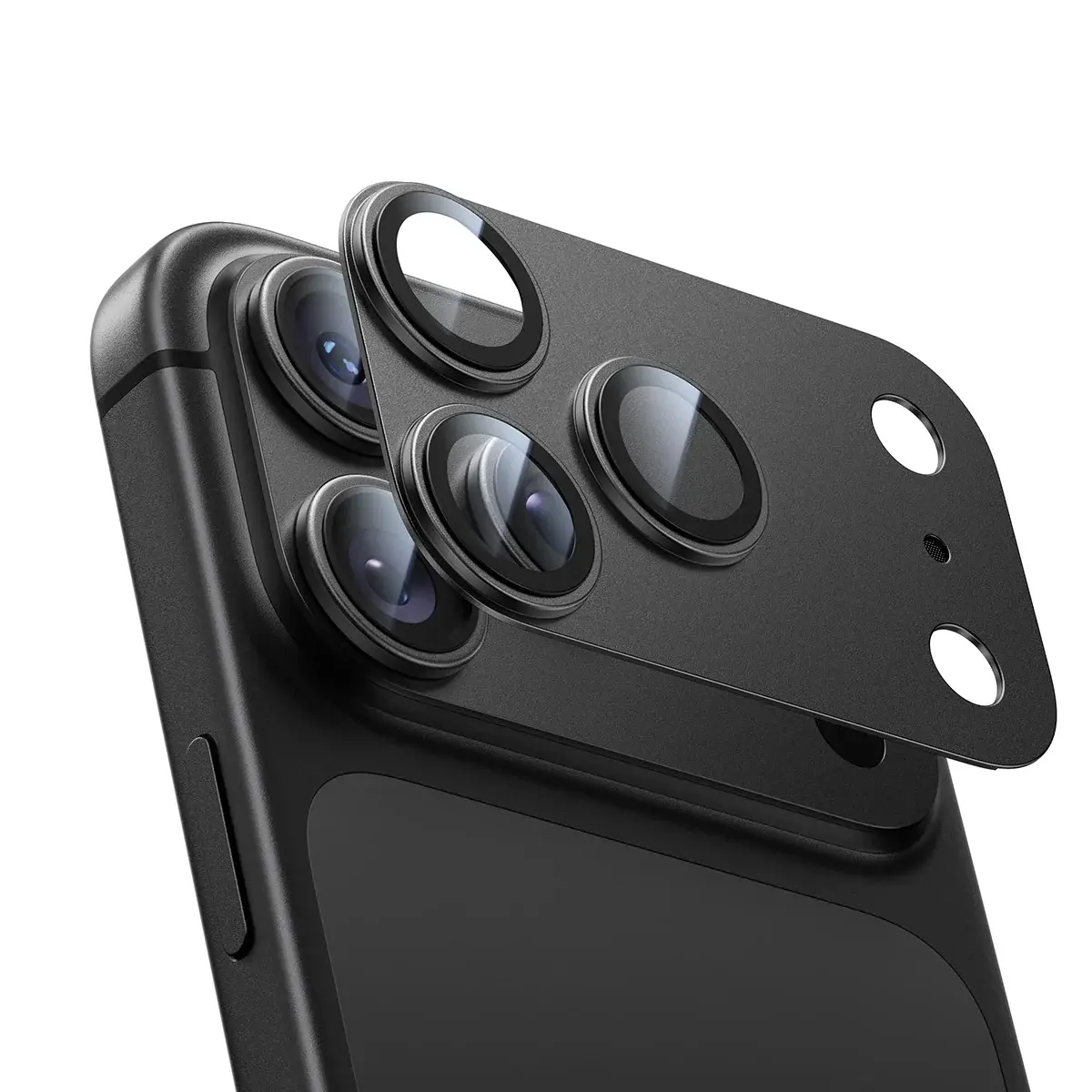 iPhone Full Kamera Lens Koruyucu - Siyah