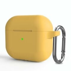 Airpods 4.Nesil Kancalı Silicon Kılıf - Sarı