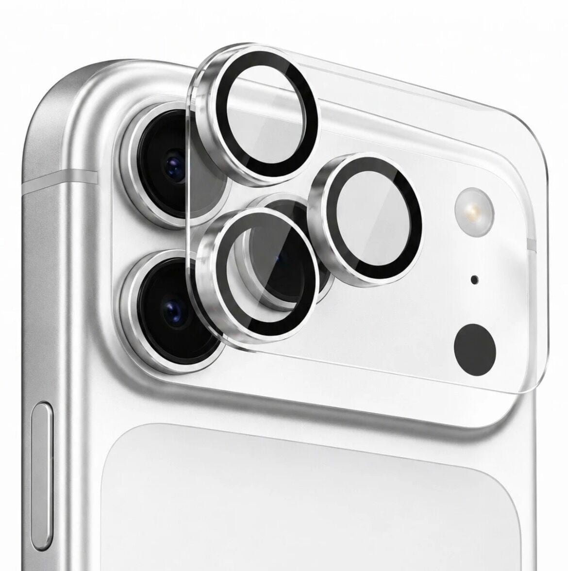 iPhone Full Kamera Lens Koruyucu - Şeffaf