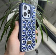 Diamond Taşlı Silicon Kılıf - Mavi