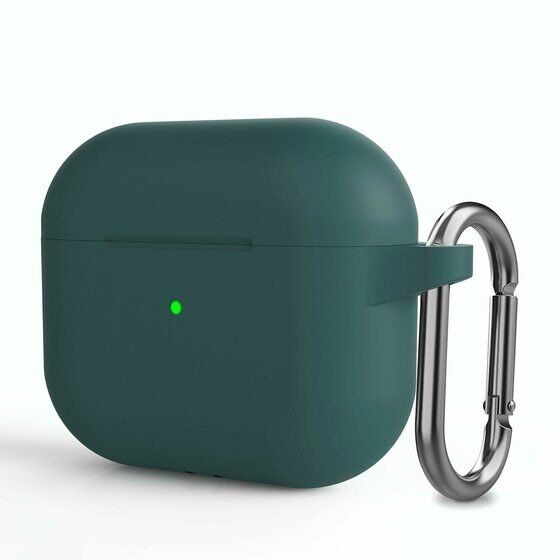 Airpods 4.Nesil Kancalı Silicon Kılıf - Haki Yeşili