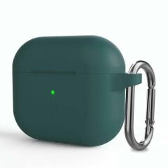 Airpods 4.Nesil Kancalı Silicon Kılıf - Haki Yeşili