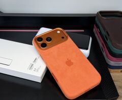 iPhone Süet MagSafe Kılıf - Turuncu