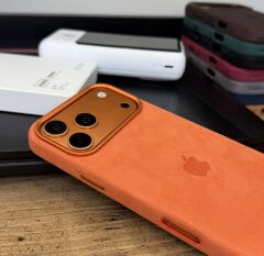 iPhone Süet MagSafe Kılıf - Turuncu