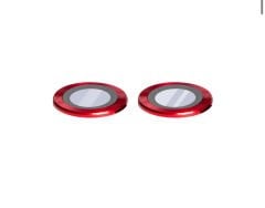 iPhone Renkli Lens Koruyucu - Kırmızı