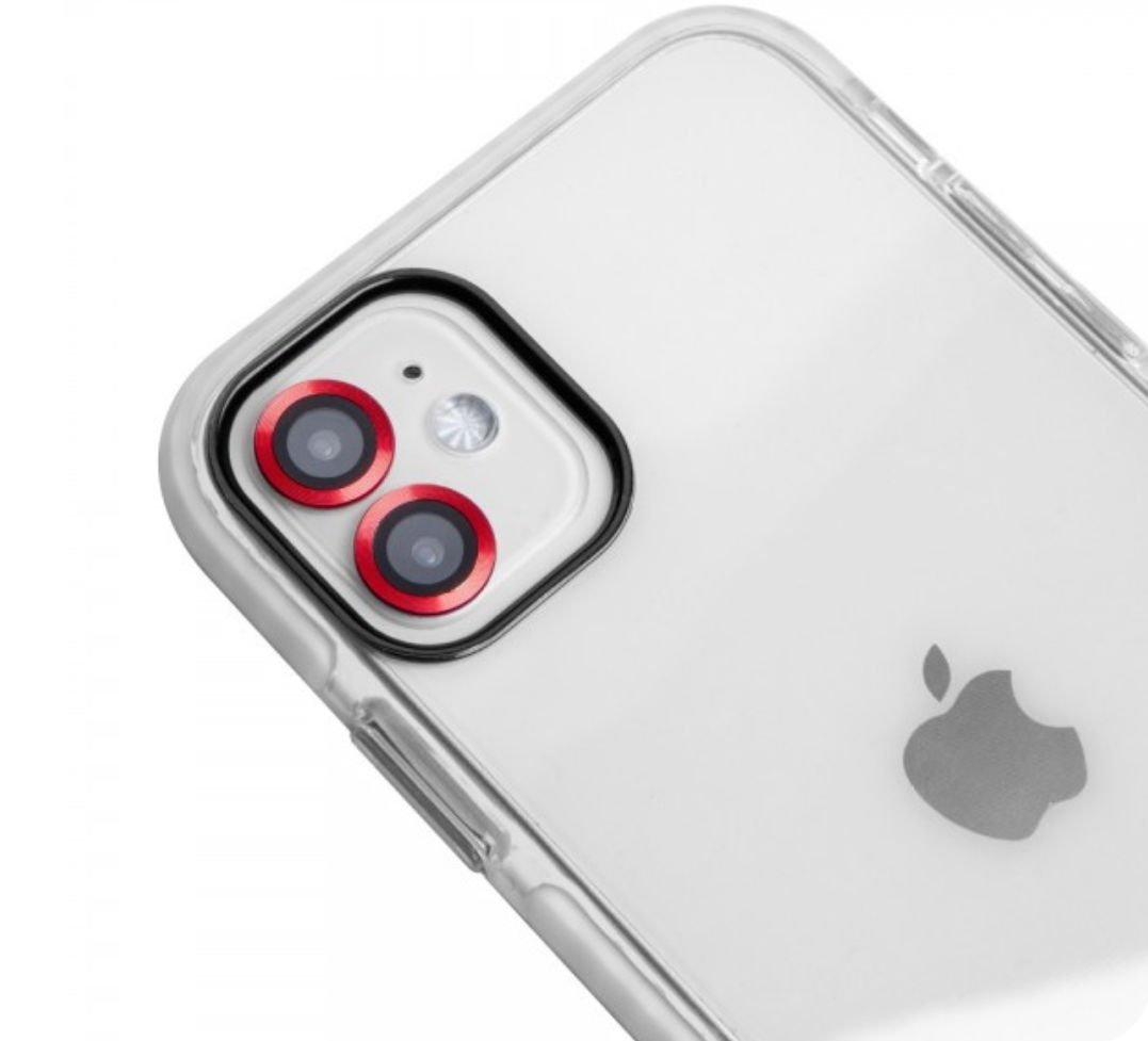 iPhone Renkli Lens Koruyucu - Kırmızı