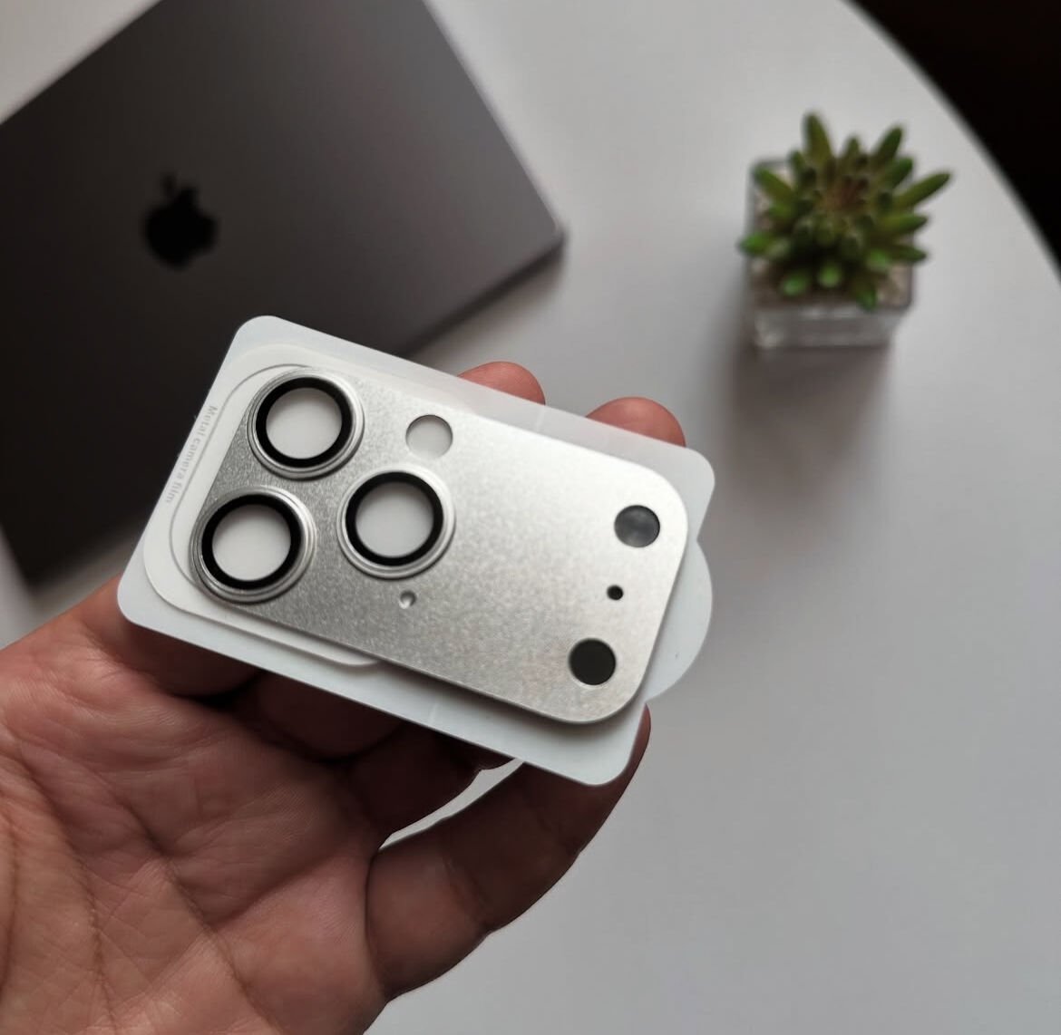 iPhone 17 Full Kamera Lens Koruyucu - Titanyum