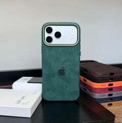 iPhone Süet MagSafe Kılıf - Yeşil