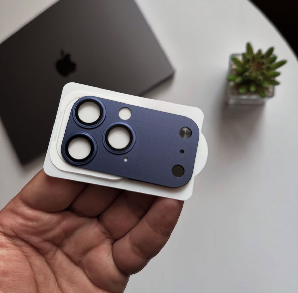 iPhone 17 Full Kamera Lens Koruyucu - Lacivert