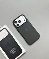 iPhone TechWoven Deri MagSafe Kılıf - Siyah