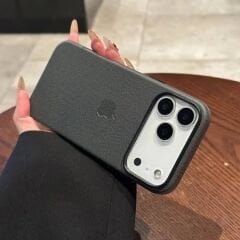 iPhone TechWoven Deri MagSafe Kılıf - Siyah